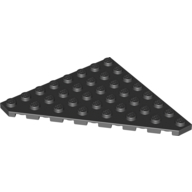 Lego destička 8x8 roh uříznutý, černá (4205347)